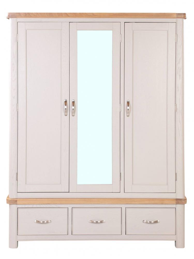 Bakewell Painted Triple Wardrobe with Drawers