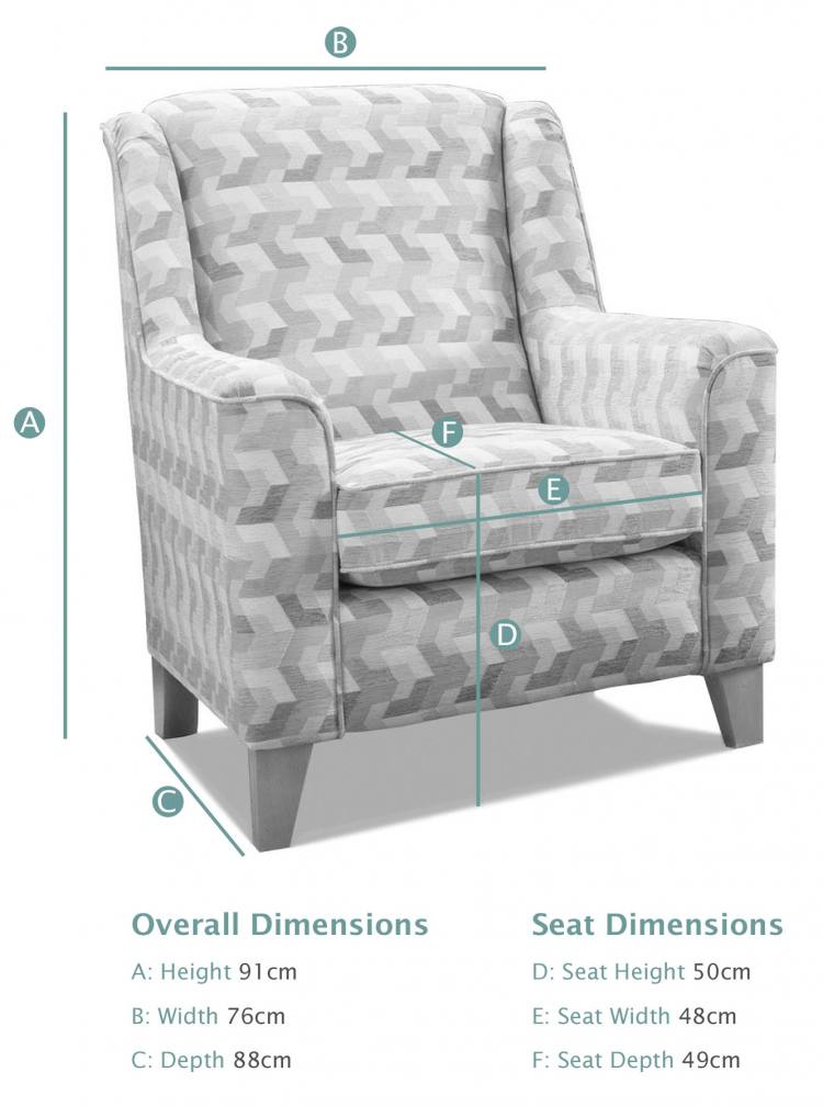 Alstons Lloyd Accent Chair dimensions