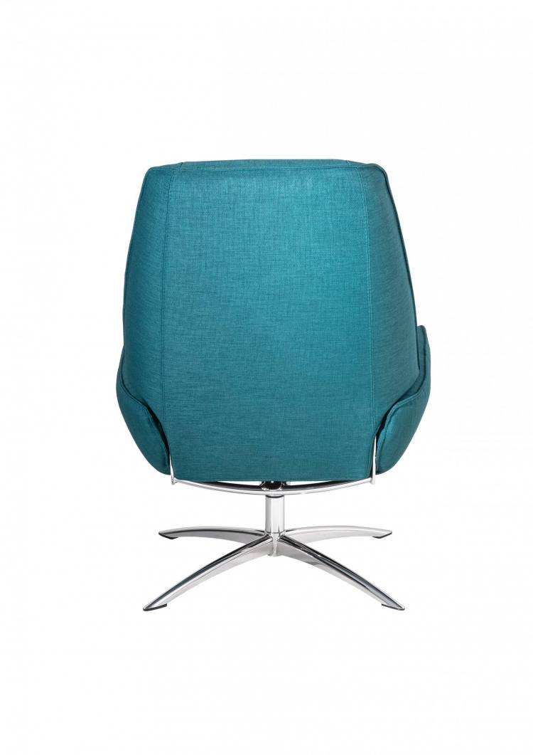 Kebe Bordeaux Swivel Chair in Lido Petrol Back View