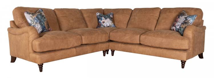 Buoyant Large corner sofa group from the Beatrix collection shown in Capri Tan leather (scatter cushions sold seperately) 