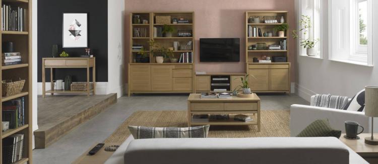 Bentley Designs - Bergen Oak Living, Dining & Office Room Furniture