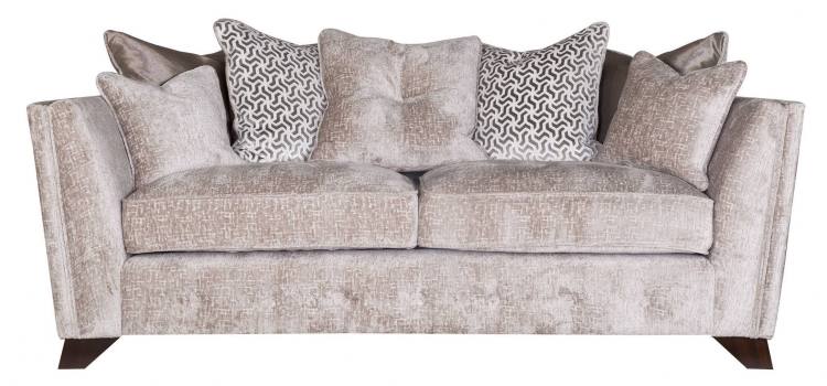 Front view of 3 seater sofa with dark legs 