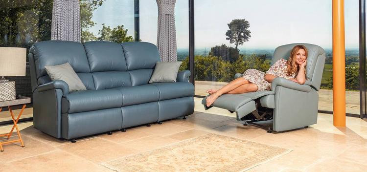 Sherborne Nevada Standard Reclining 2 Seater Leather Sofa
