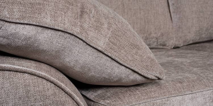 Close Up of Sofa Arm on Camden 3 Seater Sofa in Mink 