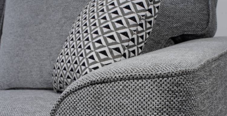 Close up of Islington Sofa Arm in Platinum 
