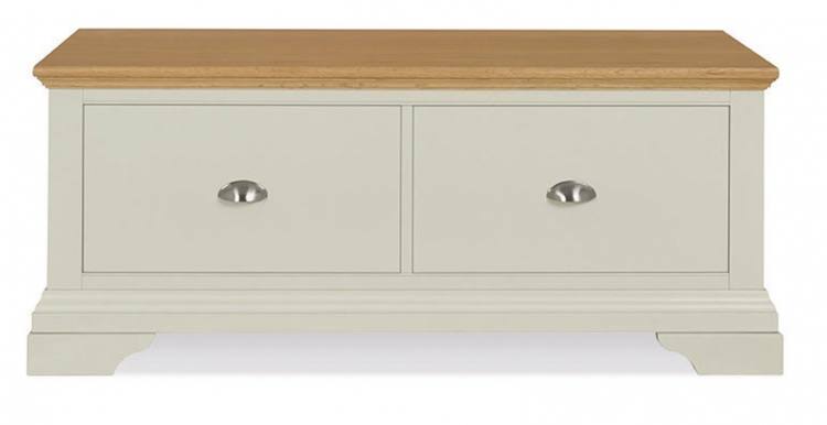 The Bentley Designs Hampstead Soft Grey & Pale Oak Blanket Box