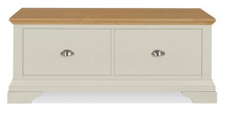 The Bentley Designs Hampstead Soft Grey & Pale Oak Blanket Box