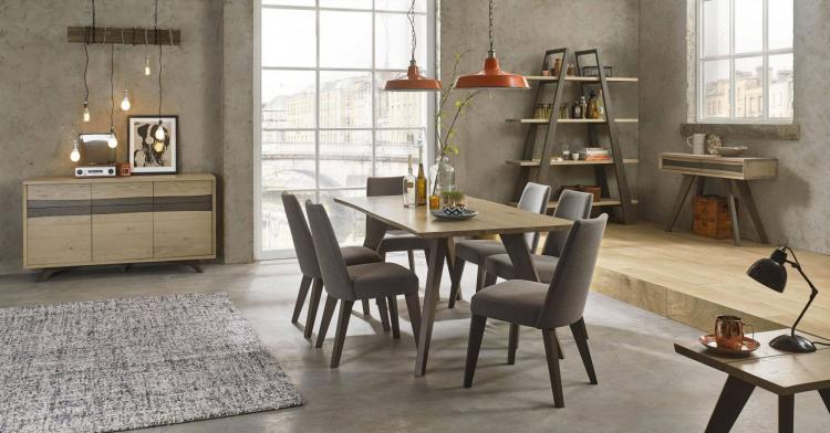 Bentley Designs Cadell Upholstered Dining Chair - Smoke Grey