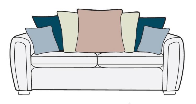 Grand Pillow-back cushion combination