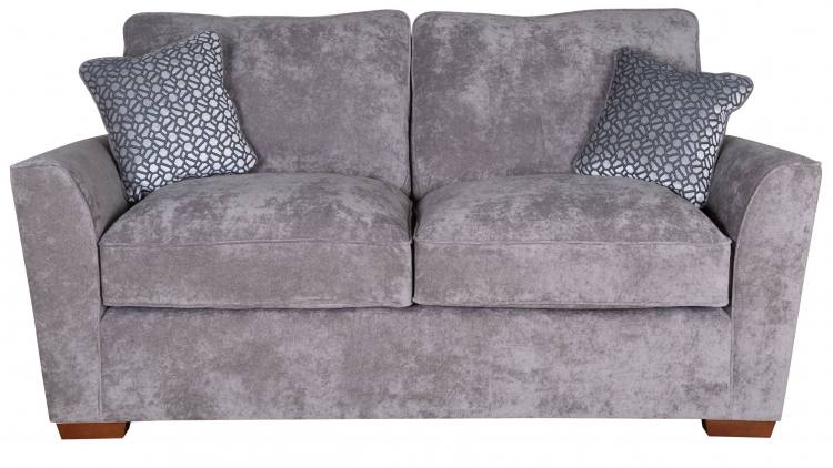 Fantasia 2 seater sofa shown in Kingston Grey with Denny Midnight scatter cushions