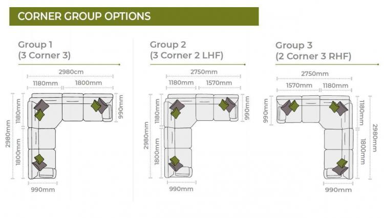 Sofa Group options 1, 2 & 3
