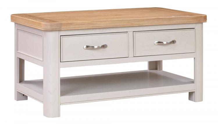 Bakewell Painted Coffee Table with 2 Drawers