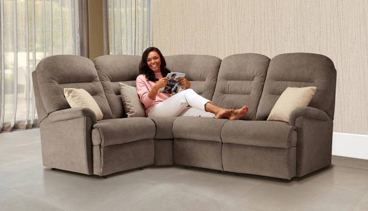 Keswick Fixed Corner Group pictured in Nautilus Taupe, scatter cushions sold seperately