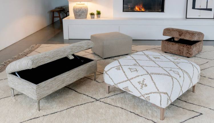 Inka footstool in fabric 5908