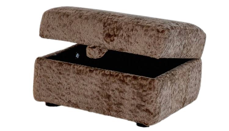 Alstons Inka Storage stool in fabric 5495