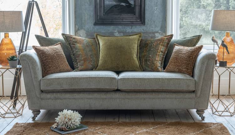 Alstons Darwin Grand Pillow Back Sofa in main fabric cover 5938