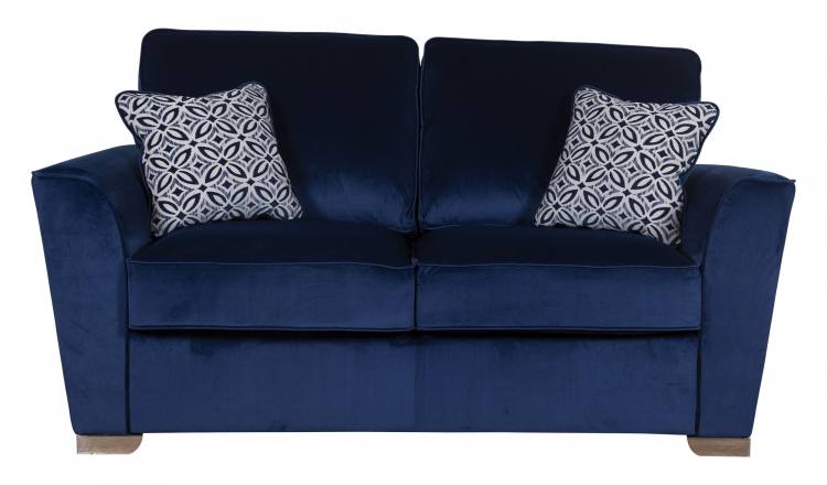 Pictured in Festival Royal Blue with Delta Navy scatter cushions and Chrome feet