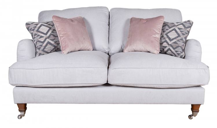 Pictured in Jedi Seafoam, scatter cushions in Festival Blush and Khaleesi Dusk with Antique Chrome castor feet