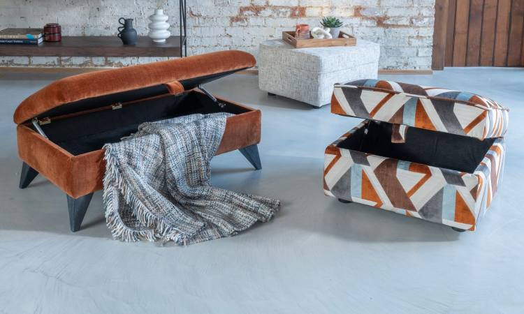 Ottoman & stools available in the Nevada range 
