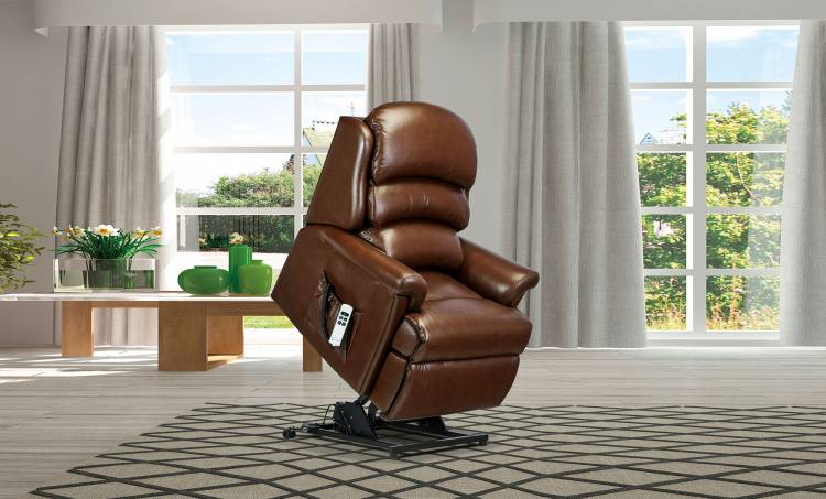 Sherborne Albany Leather Electric Riser Recliner Chair