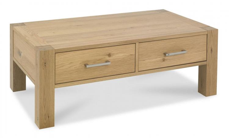 Bentley Designs - Turin Light Oak Coffee Table with Drawers