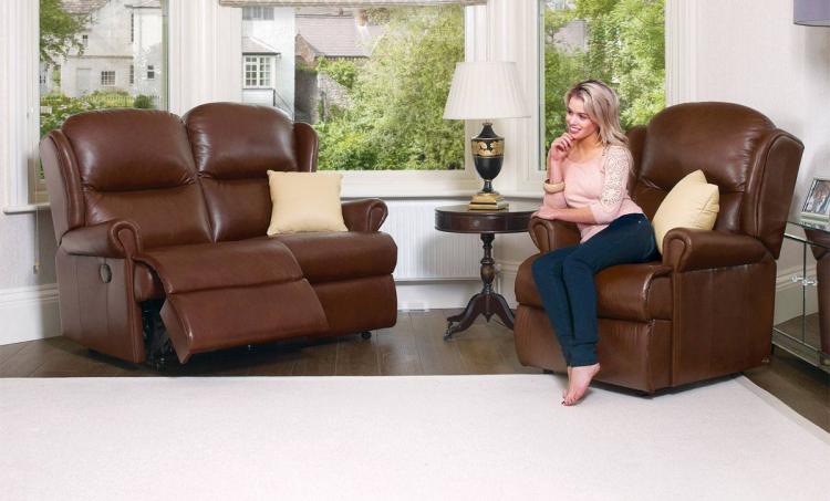 sherborne malvern leather sofas, recliners and suites