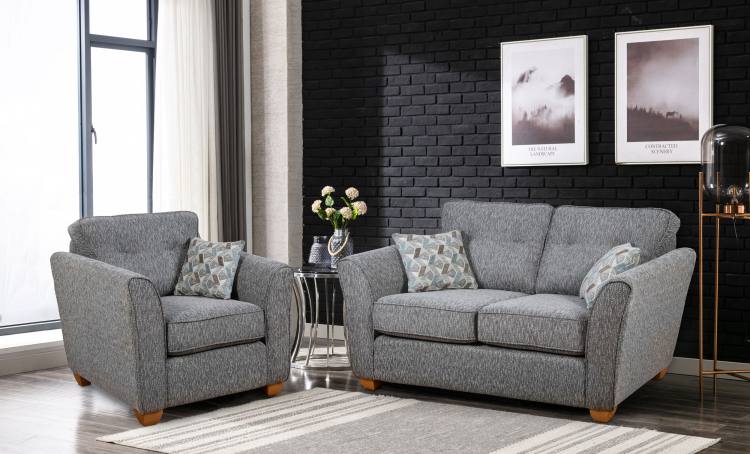 GFA Darcy 2 Seater Sofa & Chair in Anchor fabric