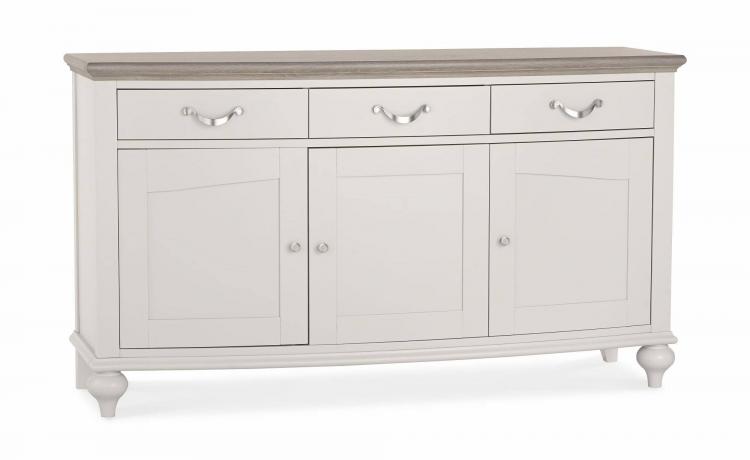 Bentley Designs Montreux Grey Washed Oak & Soft Grey Wide Sideboard