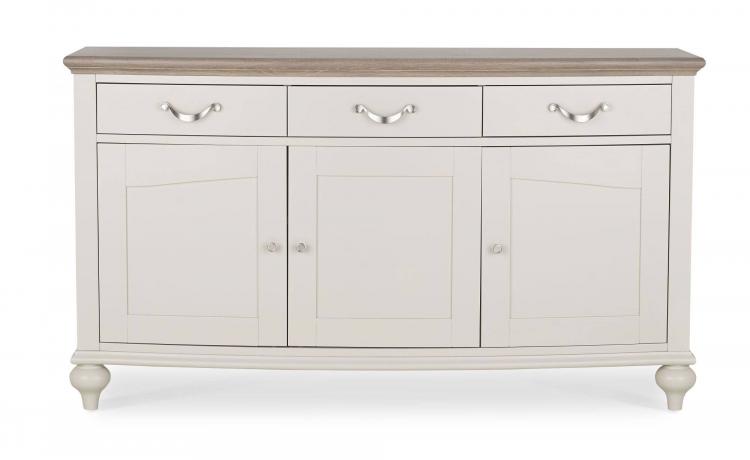 Bentley Designs Montreux Grey Washed Oak & Soft Grey Wide Sideboard