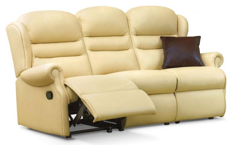 Sherborne Ashford Small Reclining 3, Small 3 Seater Leather Sofa