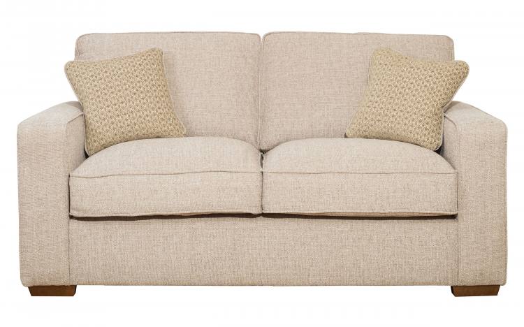 Sofabed pictured closed with Mid Oak feet 