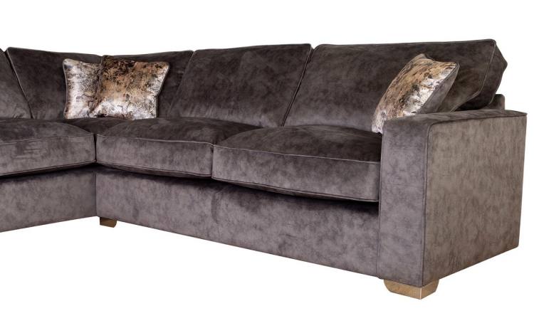 View of R2 section of corner sofa in Jive Charcoal 