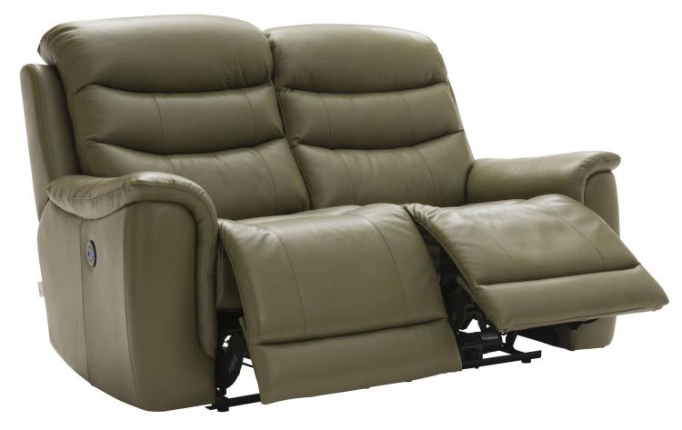La-z-boy Sheidan 2 seater Power reclining sfa shown in Mezzo Olive leather 