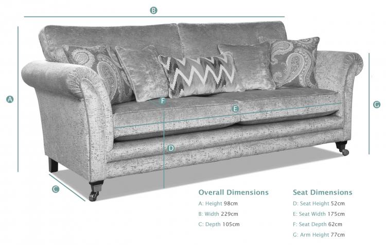 Alstons Lowry Grand Sofa dimensions