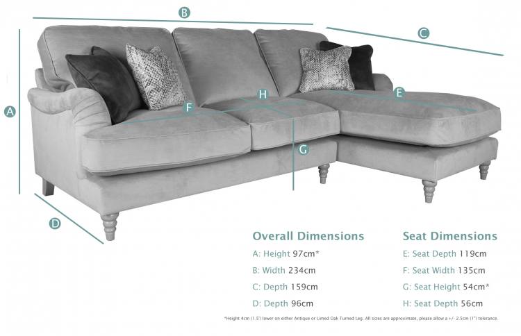 Buoyant Beatrix Corner Chaise Sofa dimensions