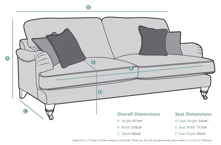 Buoyant Beatrix 4 Seater Sofa dimensions