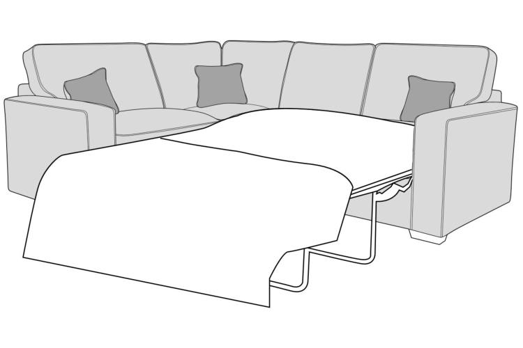 Buoyant Chicago Standard Back Corner Sofa with Bed - LH1 + COR + R2S
