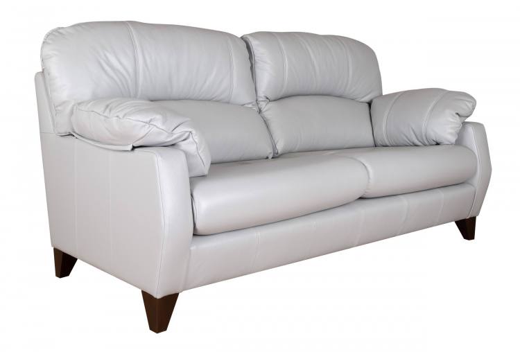 Austin 3 seater sofa shown in Verona Grey leather 