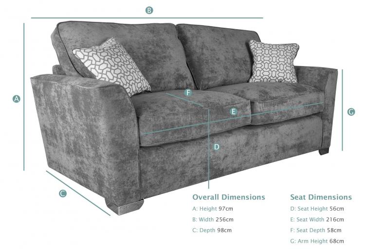 Buoyant Atlantis 4 Seater Modular Standard Back Sofa dimensions