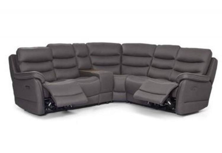 Sofa group shown with footrest partially reclined 