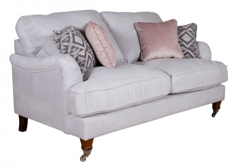 Pictured in Jedi Mink, scatter cushions in Festival Blush and Khaleesi Dusk with Antique Chrome castor feet