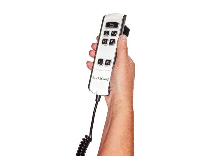 Handset with lumbar option 