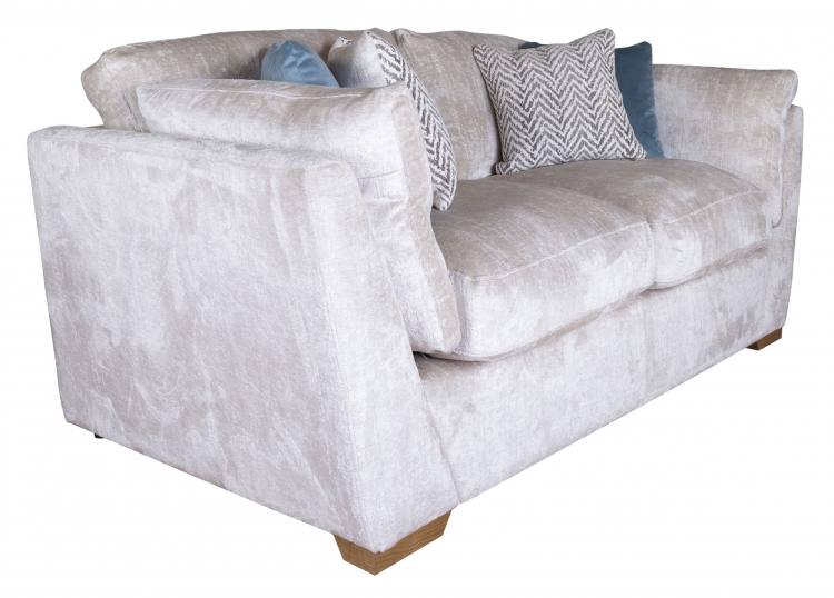 Pictured in Aaron Silver, Scatter cushions in Festival Ocean & Valencia Ziz Zag Natural and Mid Oak feet