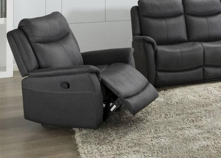 Manual Recliner chair shown in slate 