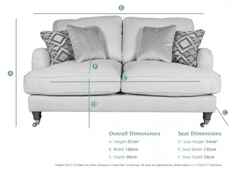 Buoyant Beatrix 2 Seater Sofa dimensions