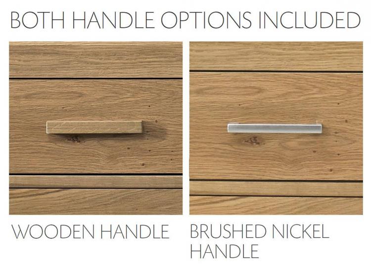 Choice of handles supplied as standard