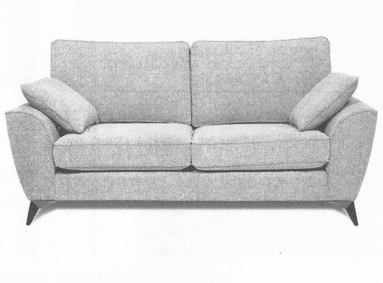 Bretton sofa shown with chrome metal legs 