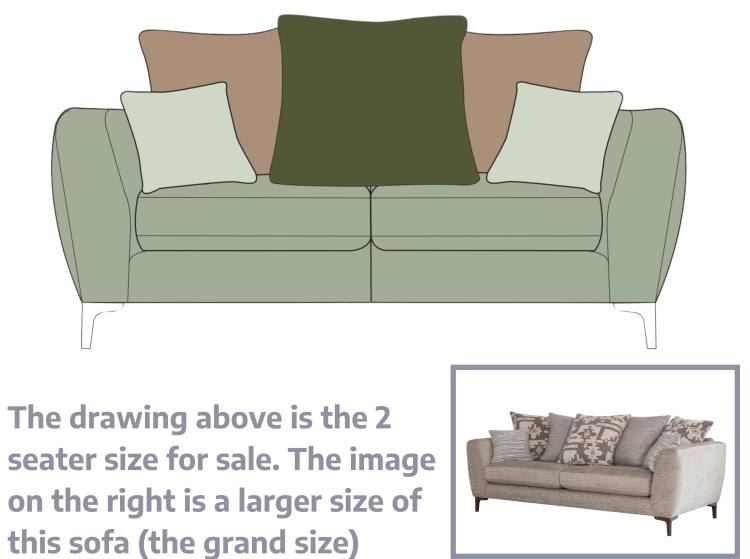 Alstons Inka 2 Seater Pillow Back Sofa