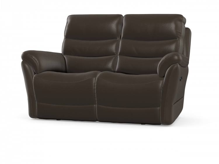La-z-boy Anderson 2 seater power sofa shown in Mezzo Squirrel Grey leather 