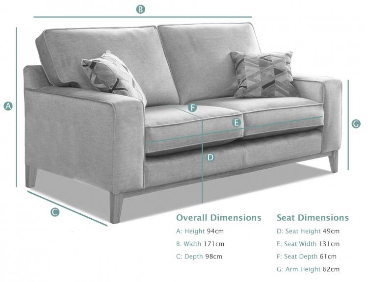 Alstons Fairmont 2 Seater Sofa Dimensions